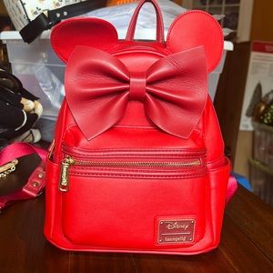 Red Minnie Loungefly Backpack